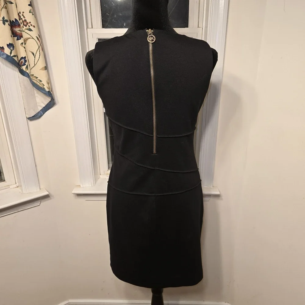 Michael Kors Women's‎ Zipper Dress Sheath Sleeveless Black Size 4